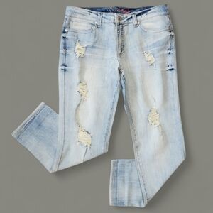 NWOT Special X L Y2K Indie Sleeze Hippie Distressed Grunge Boyfriend Ankle Jeans